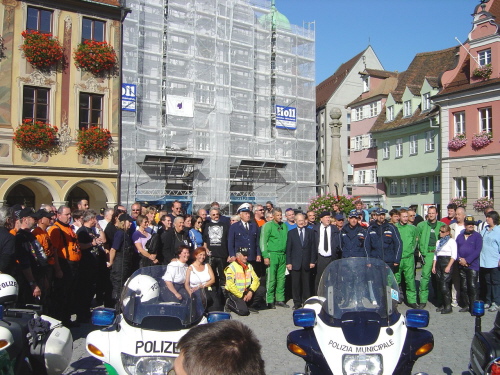 Leider war das schne Rathaus eingerstet